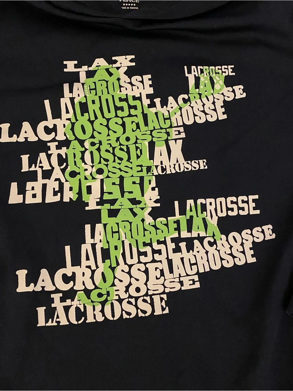 Childrens Place Hoodie Shirt Boys 7/8 Lacrosse Graphic T Long Sleeve Sporty Fun